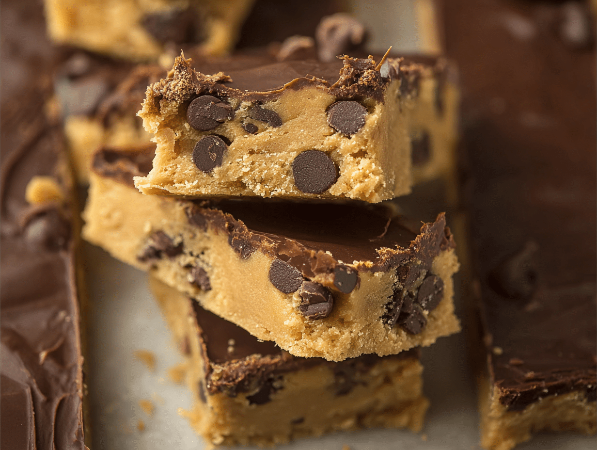 No Bake Cookie Dough Bars