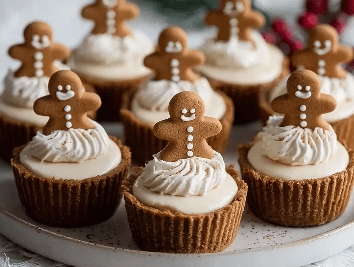 No-Bake Gingerbread Cheesecake Cups Recipe