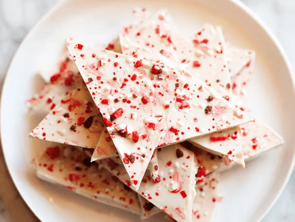 No Bake Peppermint bark