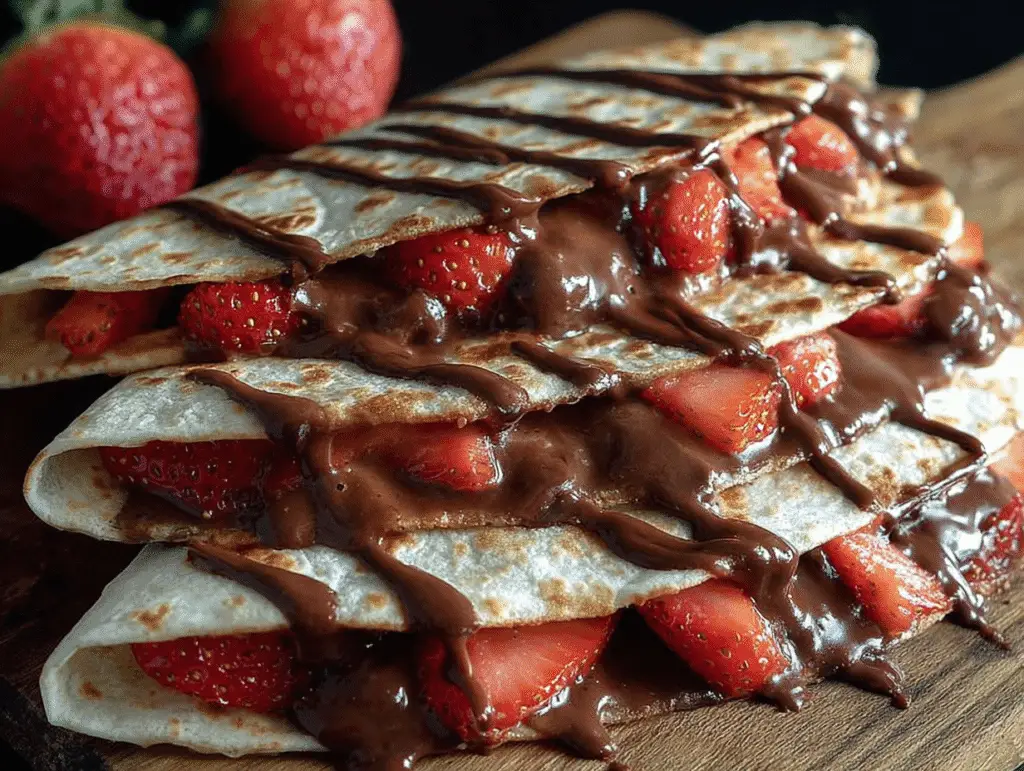 Nutella Strawberry Quesadilla