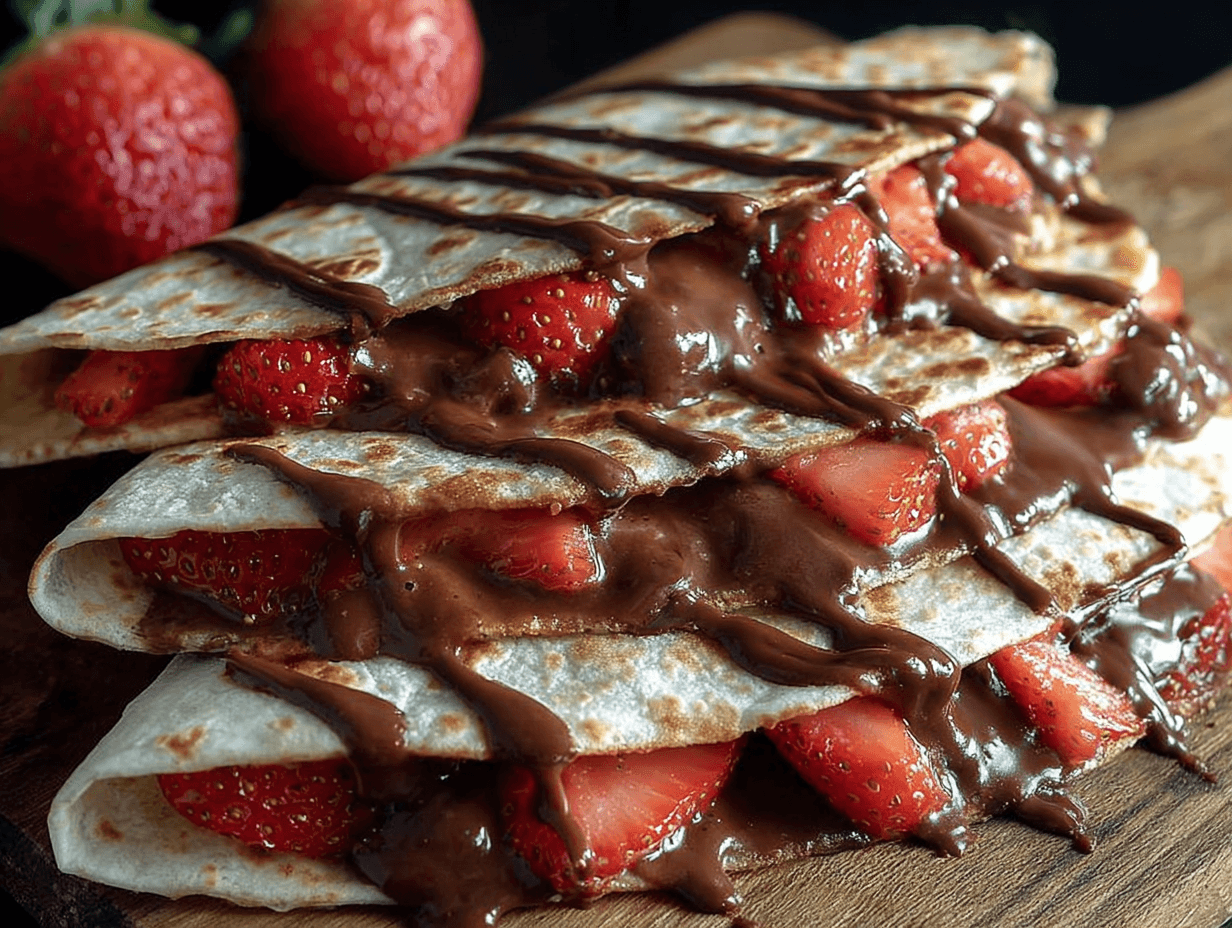 Nutella Strawberry Quesadilla