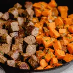 One Pan Steak and Sweet Potato Skillet