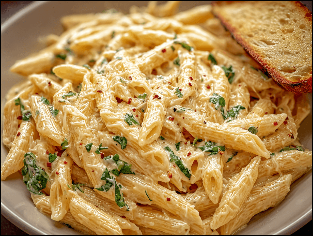 One Pot Creamy Garlic Pasta