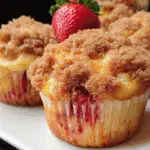 Orange Strawberry Muffins Streusel
