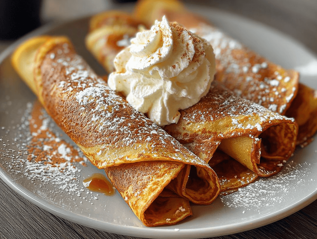 Pumpkin Crepes Cinnamon Mascarpone