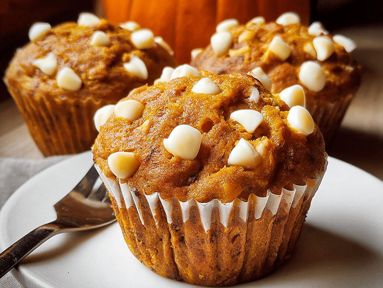 Pumpkin Muffins White Chocolate