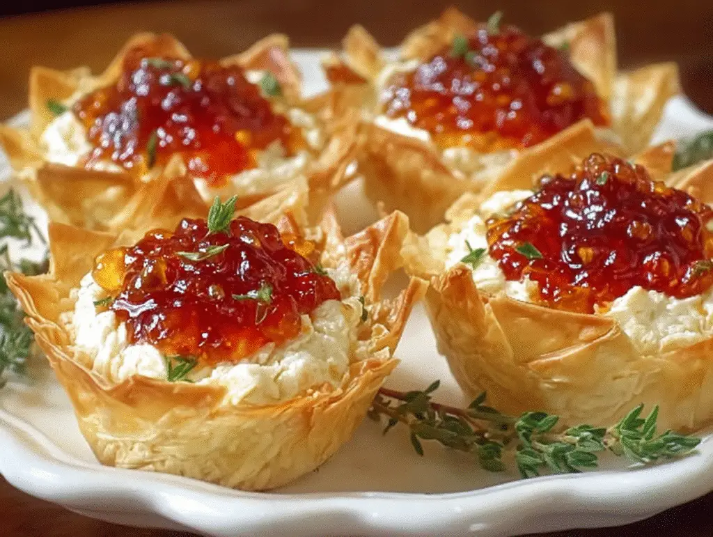 Quick Pepper Jelly Cream Cheese Appetizer Dip and Bites