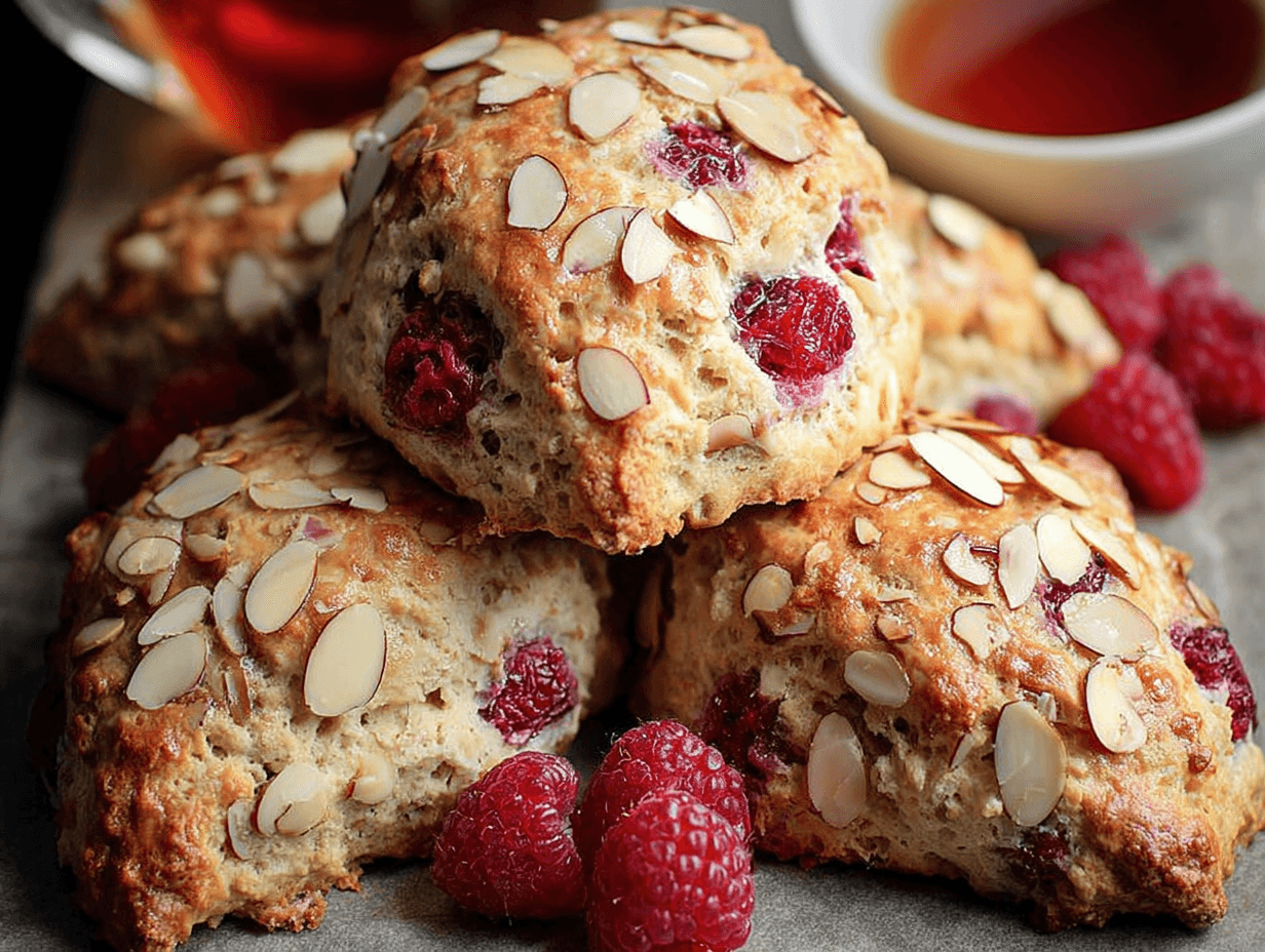 Raspberry Almond Scones Soft