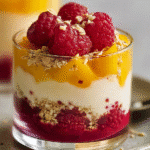 Raspberry & mango yogurt parfait