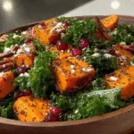 Roasted Sweet Potato and Baby Kale Salad
