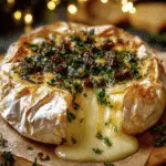 Savory Baked Brie with Garlic and Herbs