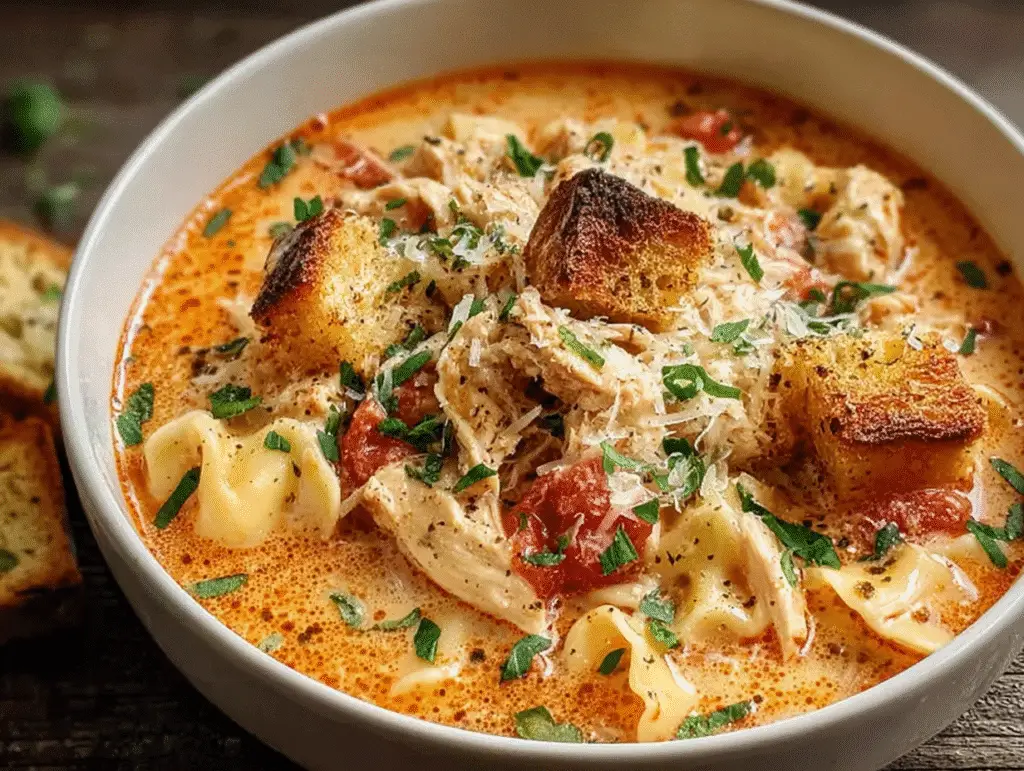Slow Cooker Chicken Parmesan Soup