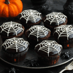 Spiderweb Chocolate Cupcakes