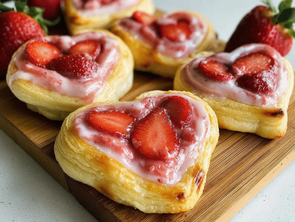 Strawberry Cream Cheese Heart Danishes