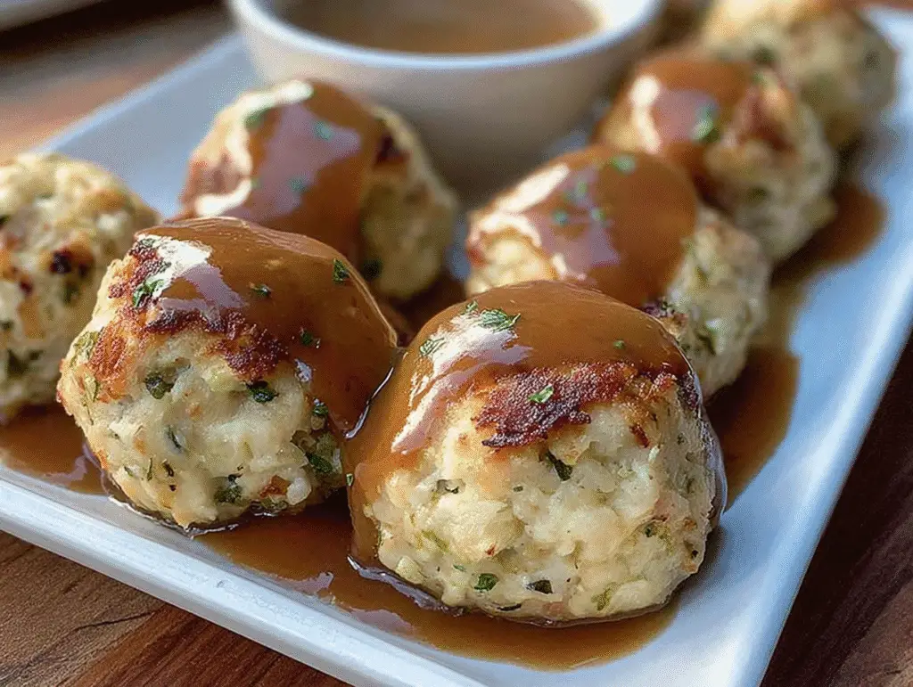 Thanksgiving Leftover Stuffing Balls