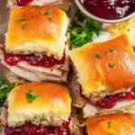 Thanksgiving Leftover Turkey Cranberry Sliders