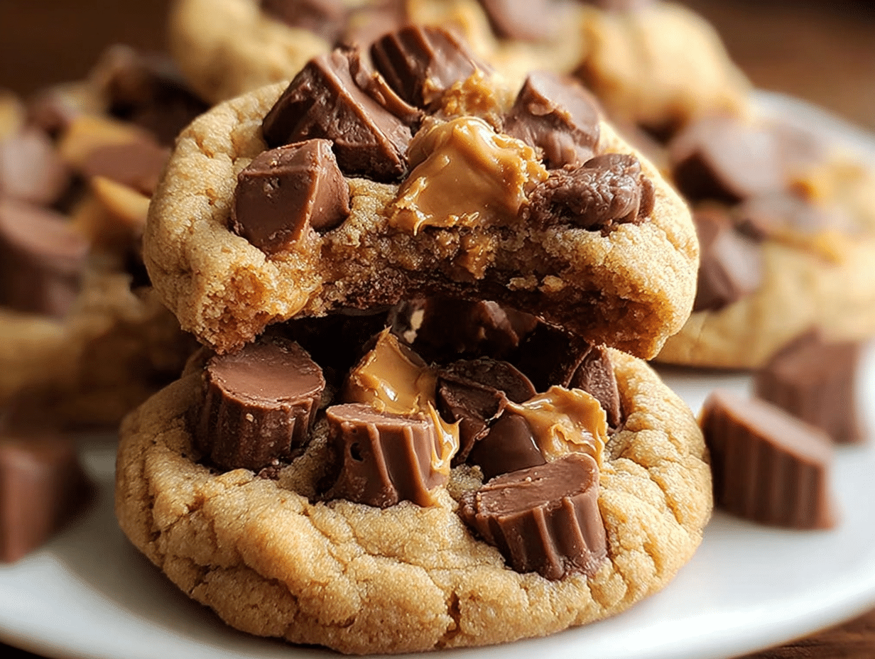 Triple Reese’s Peanut Butter Cookies