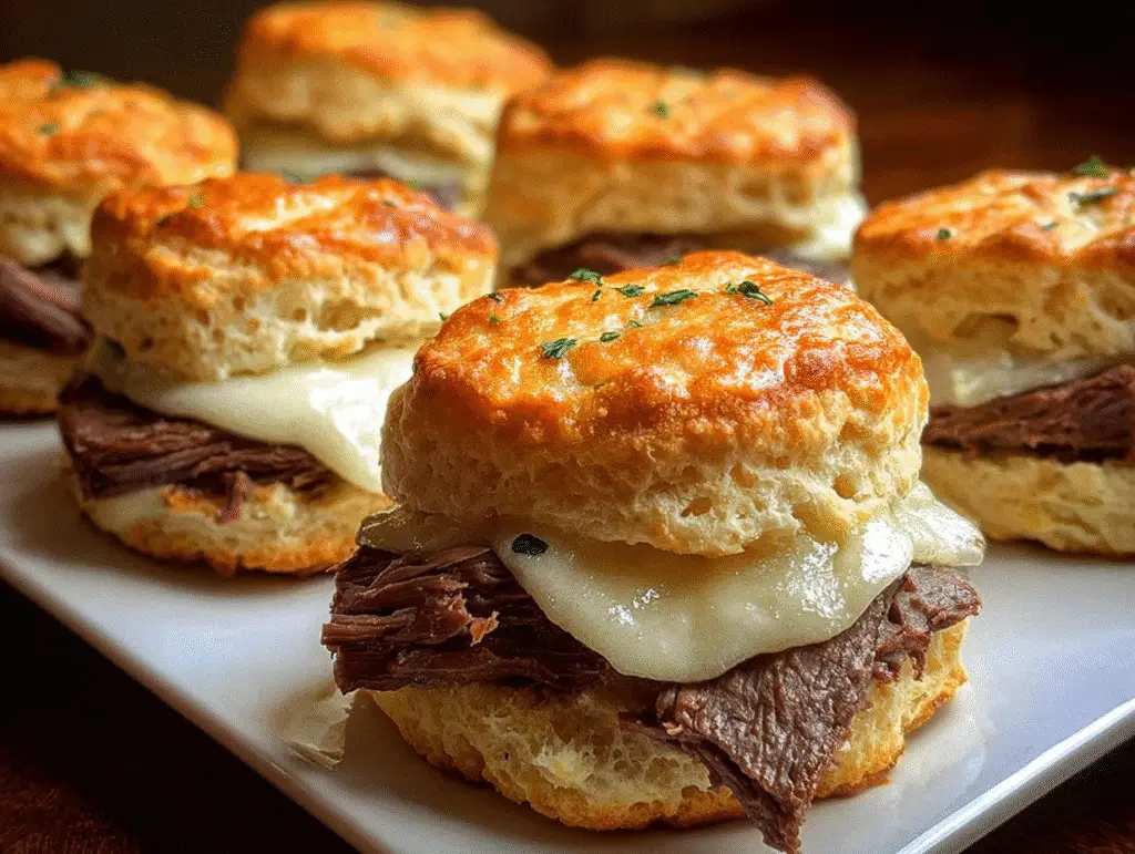Baked French Dip Biscuits