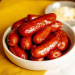 Beer Braised Cocktail Sausages