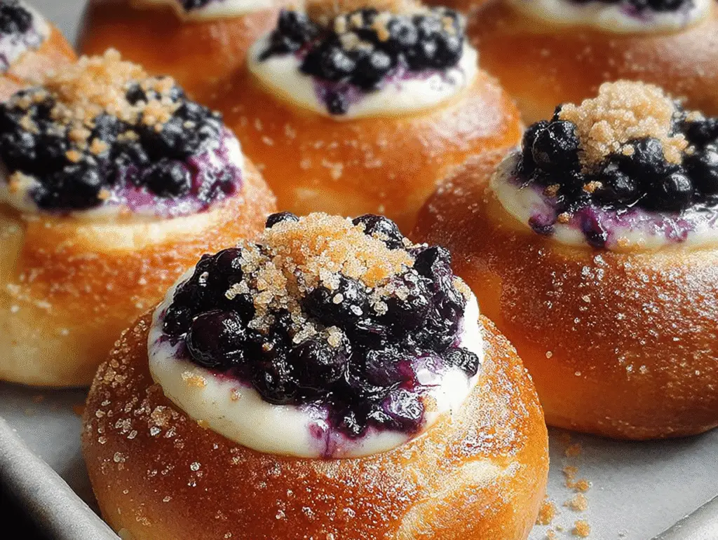 Blueberry Cheesecake Brioche Buns