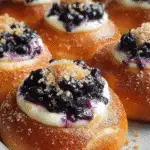 Blueberry Cheesecake Brioche Buns
