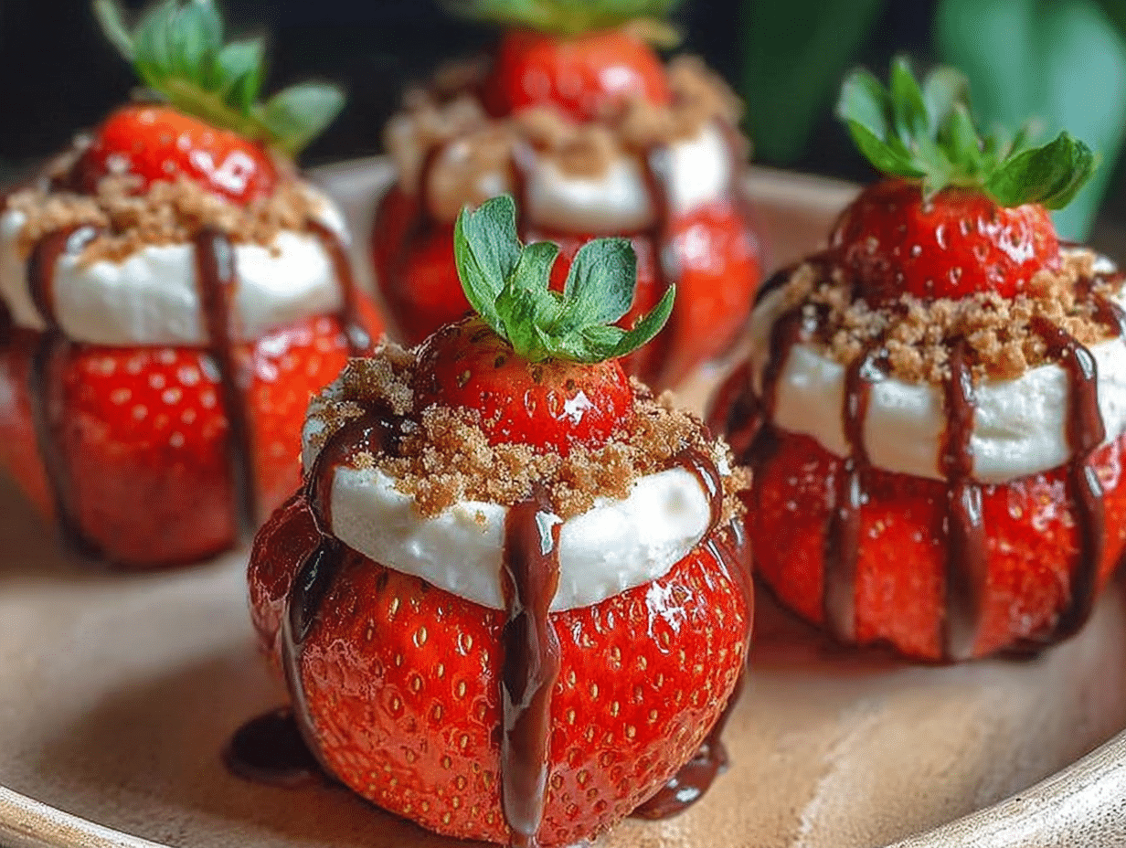 Cheesecake Stuffed Strawberries