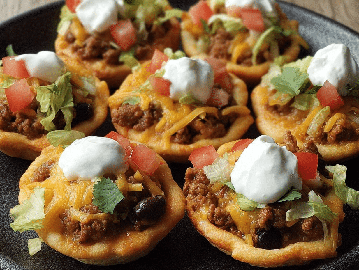 Cheesy Taco Cups Snack Bake