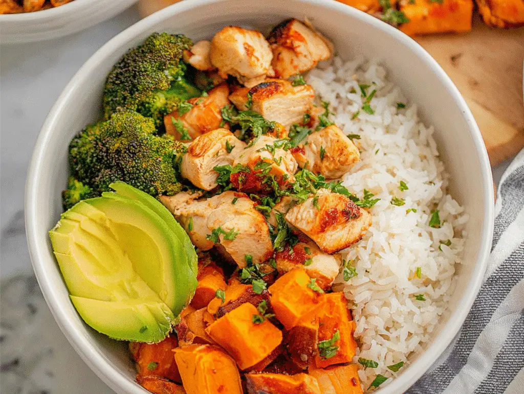Chicken & Sweet Potato Rice Bowl