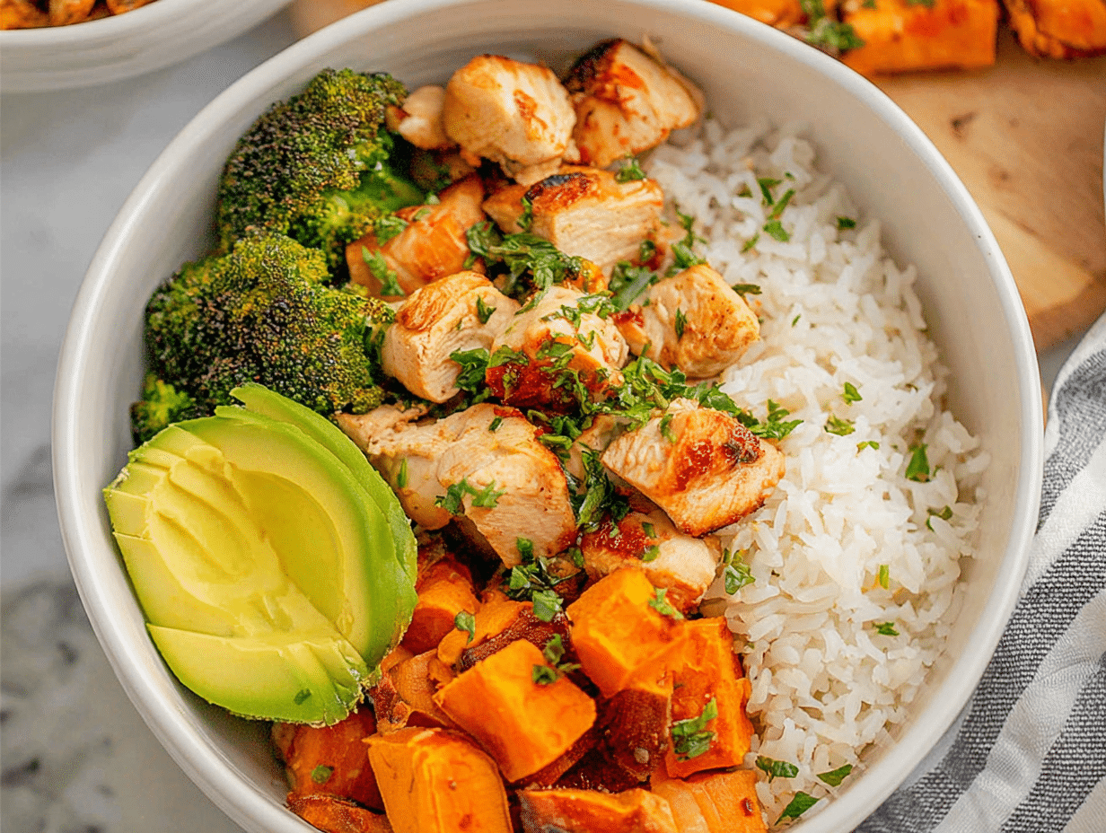 Chicken & Sweet Potato Rice Bowl