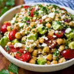 Chickpea Feta Avocado Salad