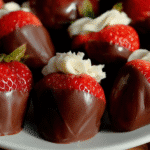 Chocolate Covered Cheesecake Strawberries