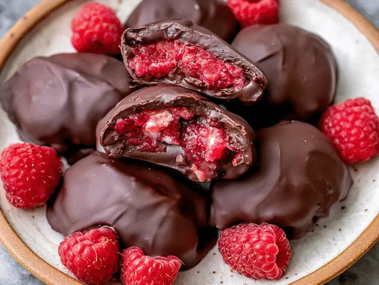 Chocolate-Covered Raspberry Bites
