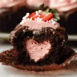 Chocolate Covered Strawberry Buttercream Cupcakes