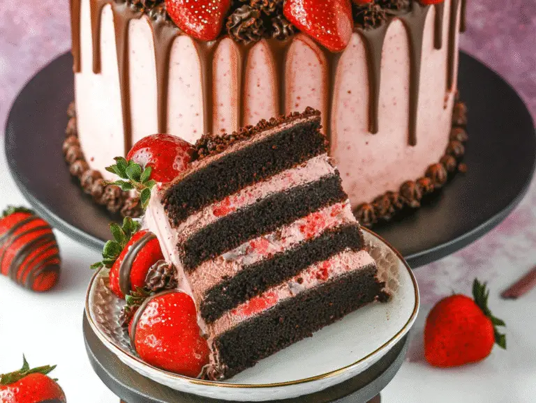 Chocolate Covered Strawberry Cake