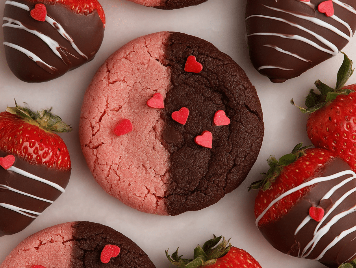 Chocolate Covered Strawberry Cookies
