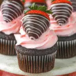 Chocolate Covered Strawberry Cupcakes