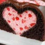 Chocolate Covered Strawberry Heart Cake