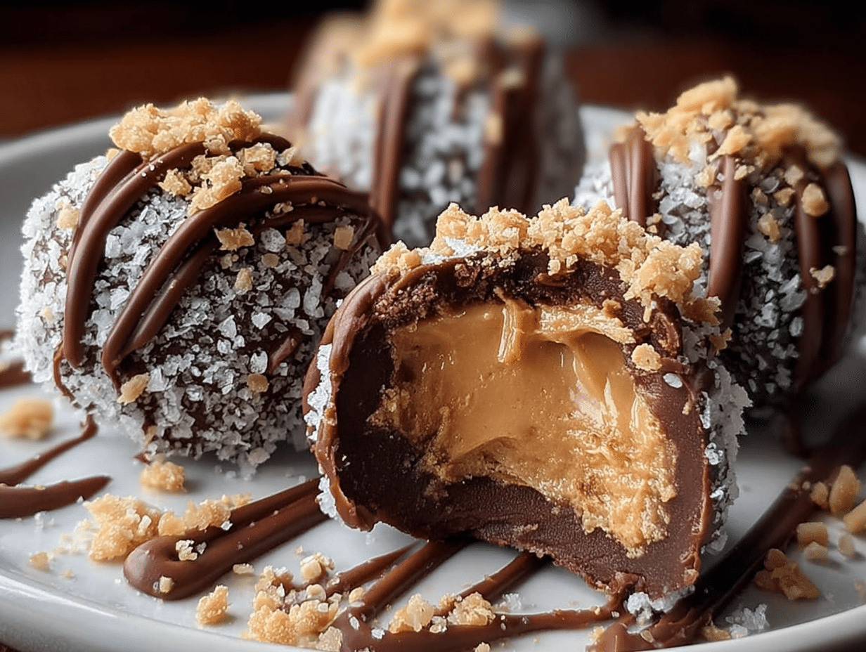 Chocolate Peanut Butter Snowballs