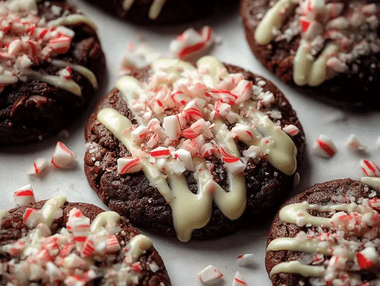 Chocolate Peppermint Bark Cookies