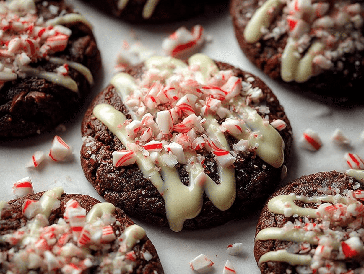 Chocolate Peppermint Bark Cookies