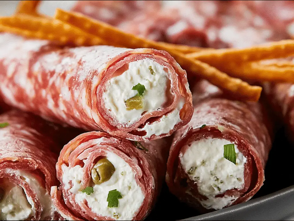 Cream Cheese Salami Roll Ups