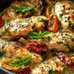 Creamy Garlic Pesto Chicken