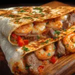 Creole Steak and Shrimp Quesadillas