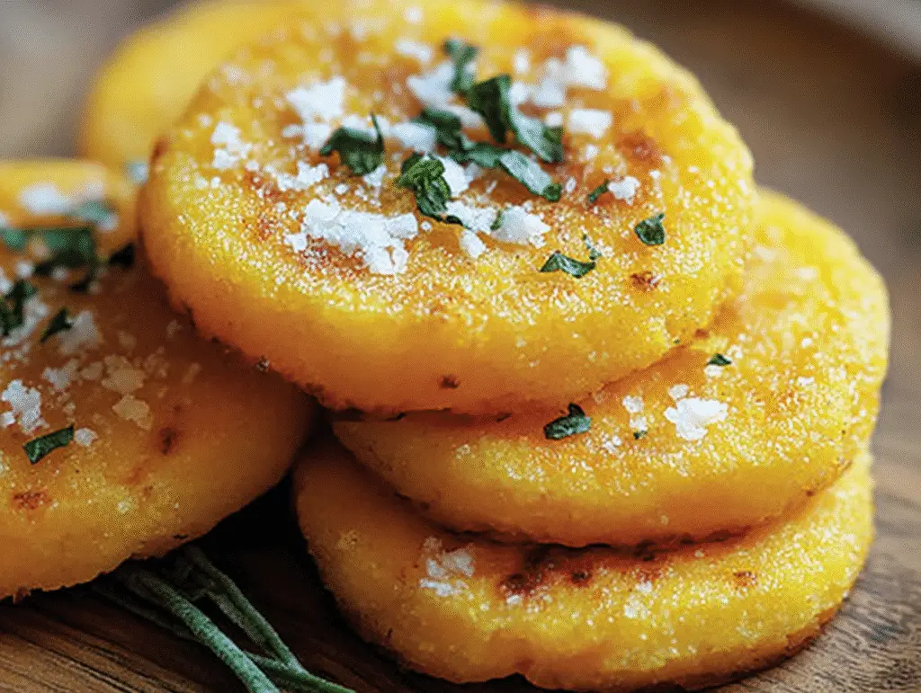 Crisp Parmesan Polenta Rounds