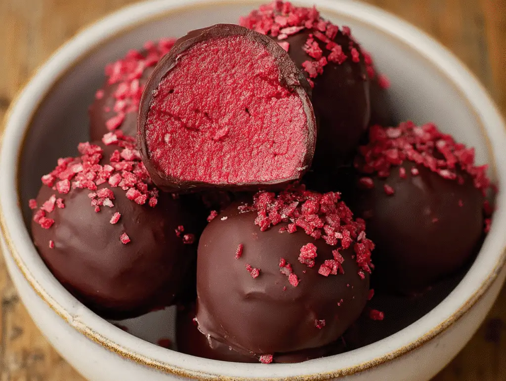 Decadent Raspberry Truffles