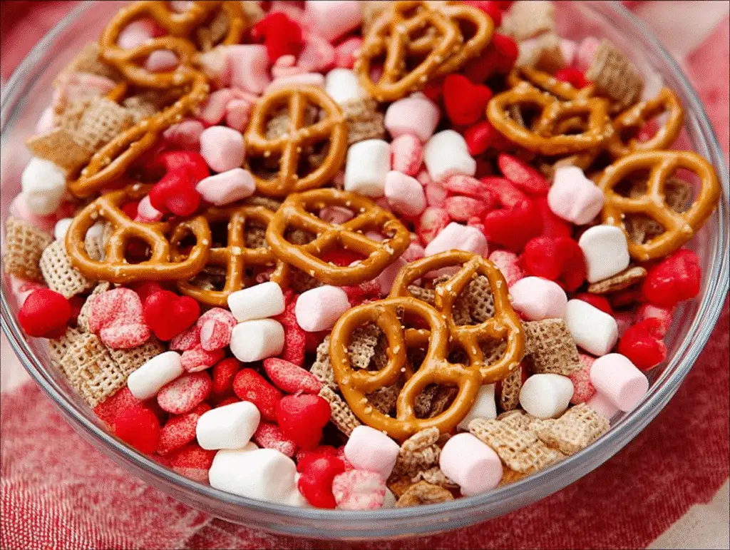 Delicious Valentine Snack Mix