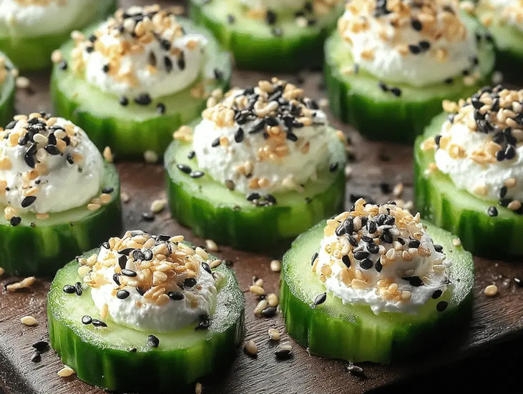 Everything Bagel Cucumber Snacks