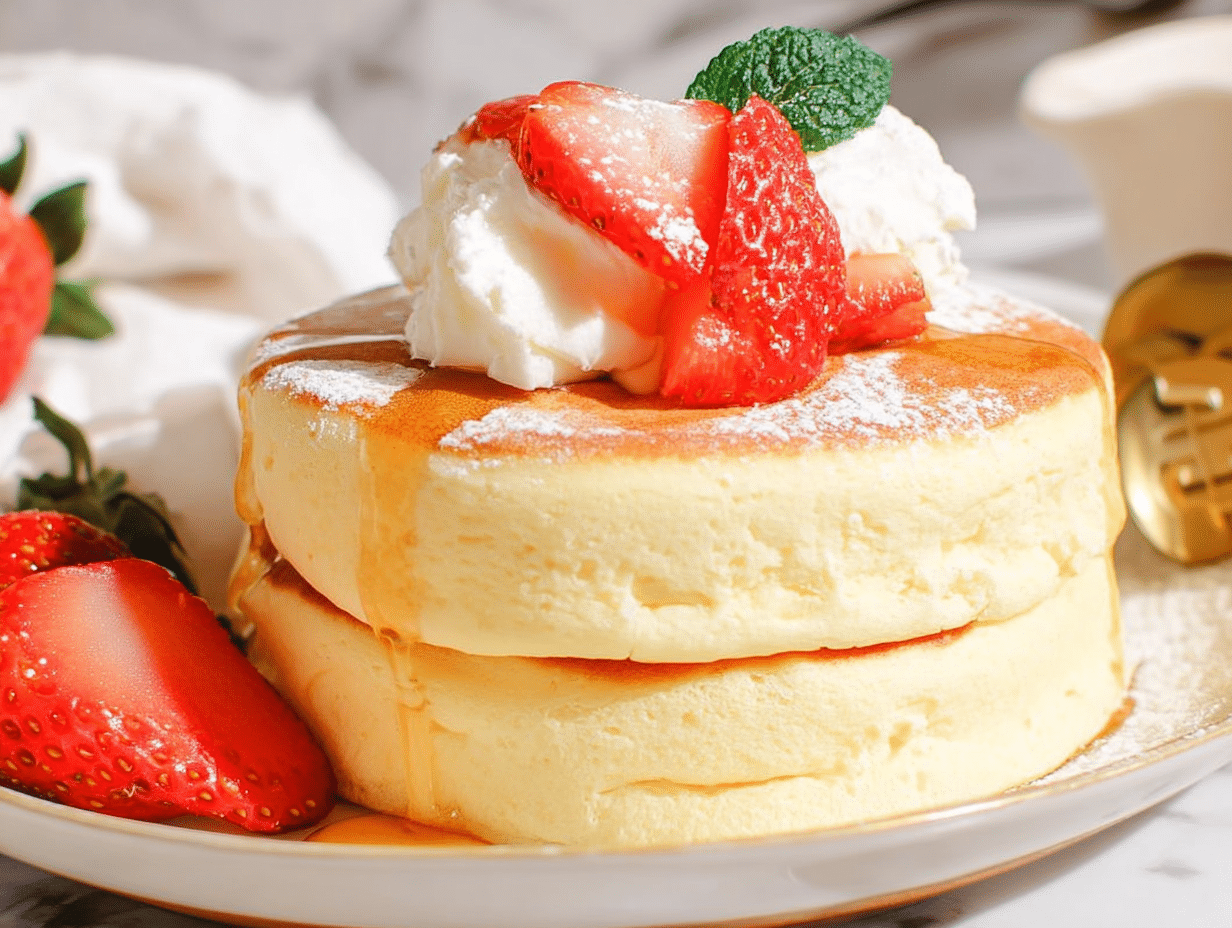 Fluffy Japanese Soufflé Pancakes