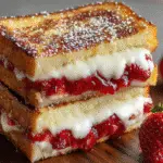 Fried Strawberry Cheesecake Sandwiches