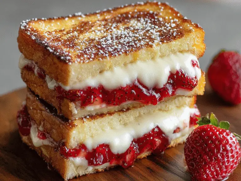 Fried Strawberry Cheesecake Sandwiches